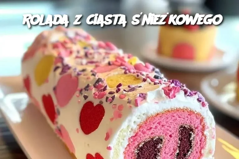 Rolada z ciasta śnieżkowego