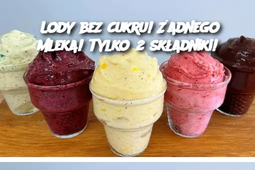 Lody bez cukru! Żadnego mleka! Tylko 2 składniki!