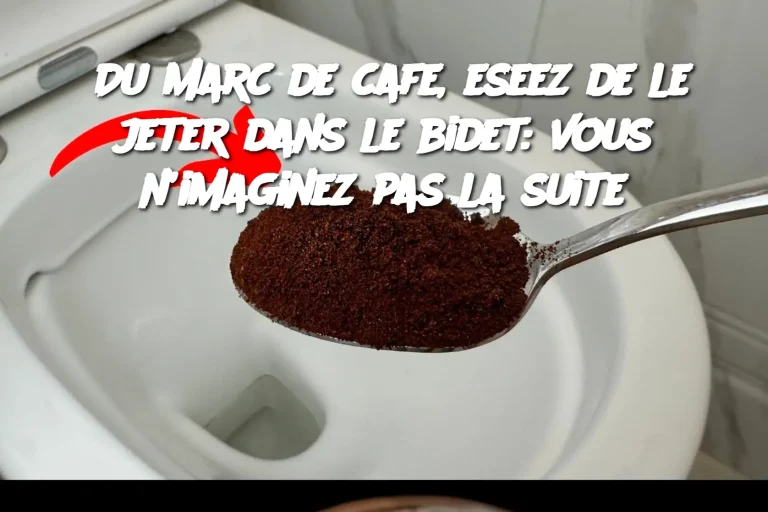 Du marc de cafe, eseez de le jeter dans le bidet: vous n’imaginez pas la suite