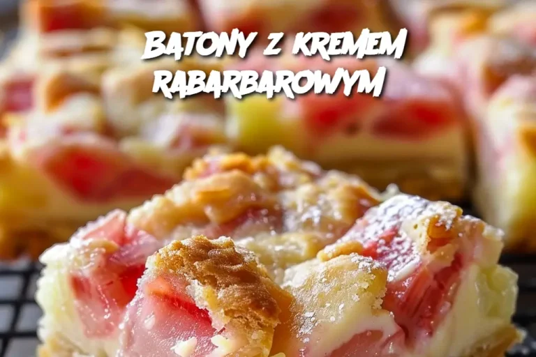 Batony z kremem rabarbarowym