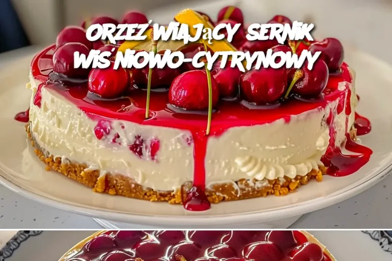 Orzeźwiający sernik wiśniowo-cytrynowy