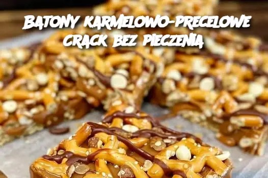 Batony karmelowo-precelowe Crack bez pieczenia