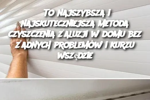 To najszybsza i najskuteczniejsza metoda czyszczenia żaluzji w domu bez żadnych problemów i kurzu wszędzie