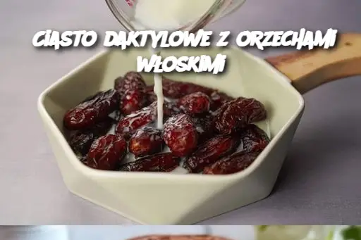 Ciasto daktylowe z orzechami włoskimi