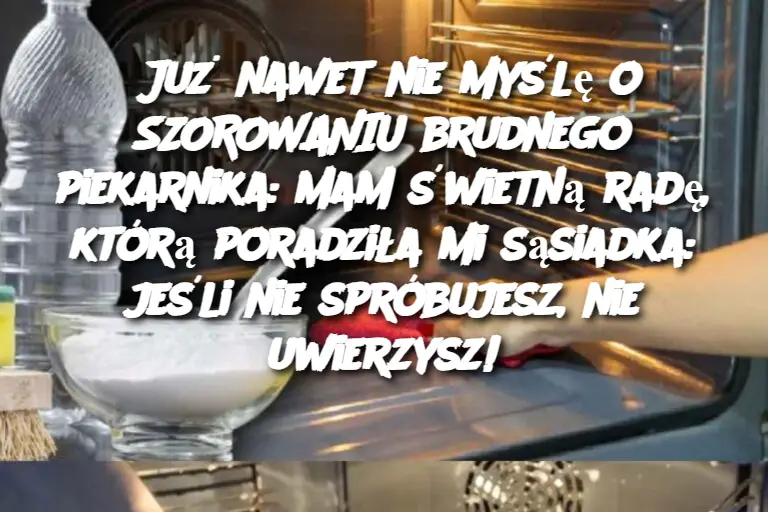 Już nawet nie myślę o SZOROWANIU brudnego piekarnika: mam świetną radę, którą poradziła mi sąsiadka: jeśli nie spróbujesz, nie uwierzysz!