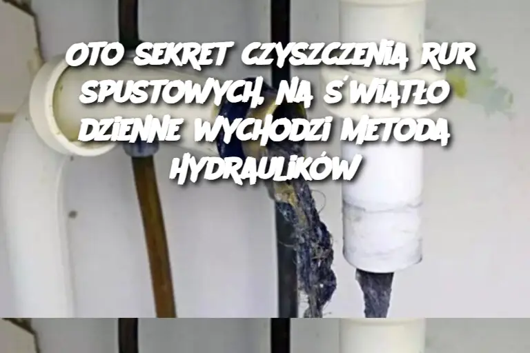 Oto sekret czyszczenia rur spustowych, na światło dzienne wychodzi metoda hydraulików