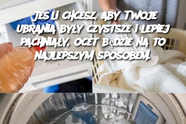 Jeśli chcesz, aby Twoje ubrania były czystsze i lepiej pachniały, ocet będzie na to najlepszym sposobem.