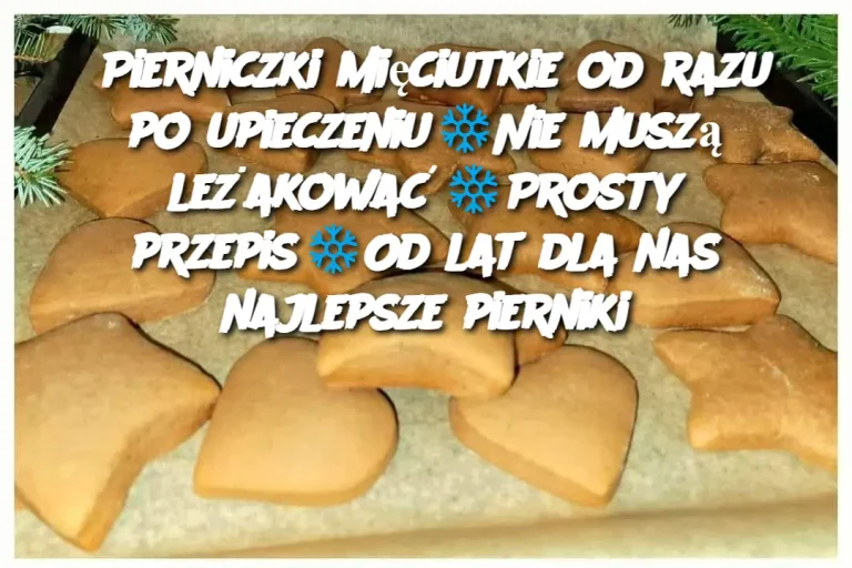 Pierniczki mięciutkie od razu po upieczeniu Nie muszą leżakowaćProsty przepisOd lat dla nas najlepsze pierniki