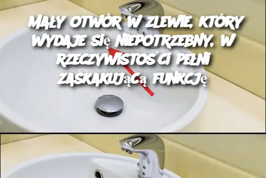 Mały otwór w zlewie, który wydaje się niepotrzebny, w rzeczywistości pełni zaskakującą funkcję