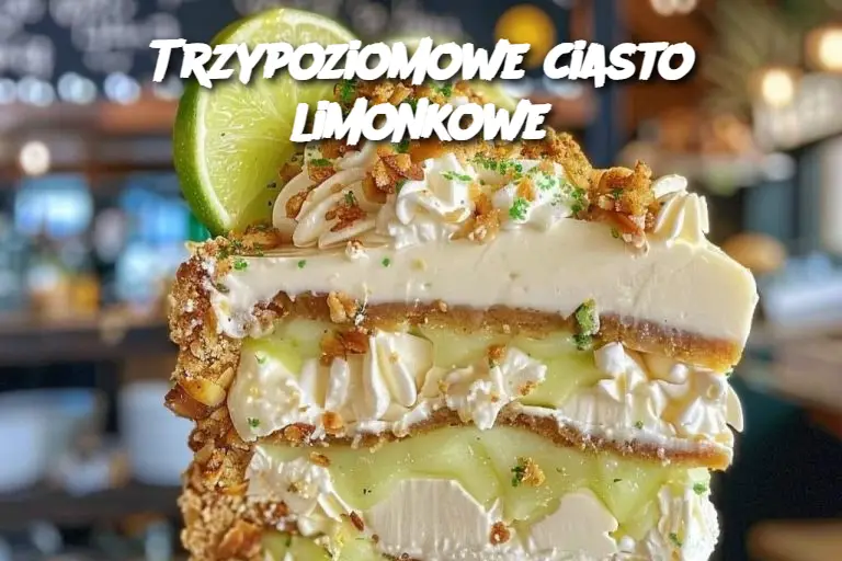 Trzypoziomowe ciasto limonkowe