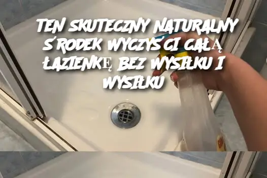 TEN SKUTECZNY NATURALNY ŚRODEK WYCZYŚCI CAŁĄ ŁAZIENKĘ BEZ WYSIŁKU I WYSIŁKU