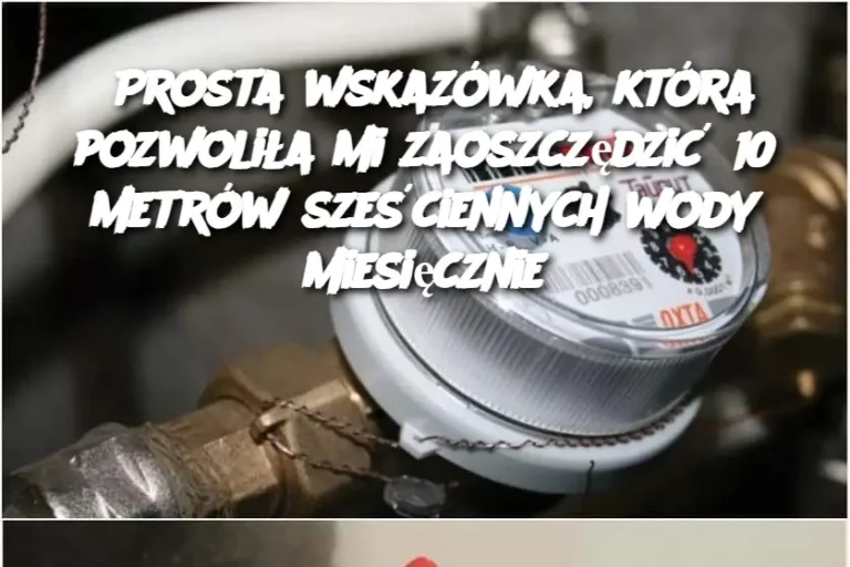 Prosta wskazówka, która pozwoliła mi zaoszczędzić 10 metrów sześciennych wody miesięcznie