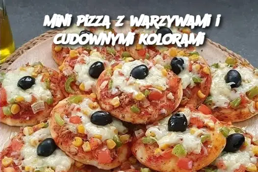 Mini pizza z warzywami i cudownymi kolorami