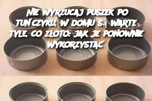 Nie wyrzucaj puszek po tuńczyku, w domu są warte tyle, co złoto: jak je ponownie wykorzystać