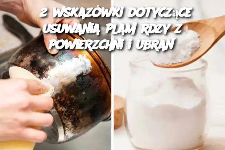 2 wskazówki dotyczące usuwania plam rdzy z powierzchni i ubrań