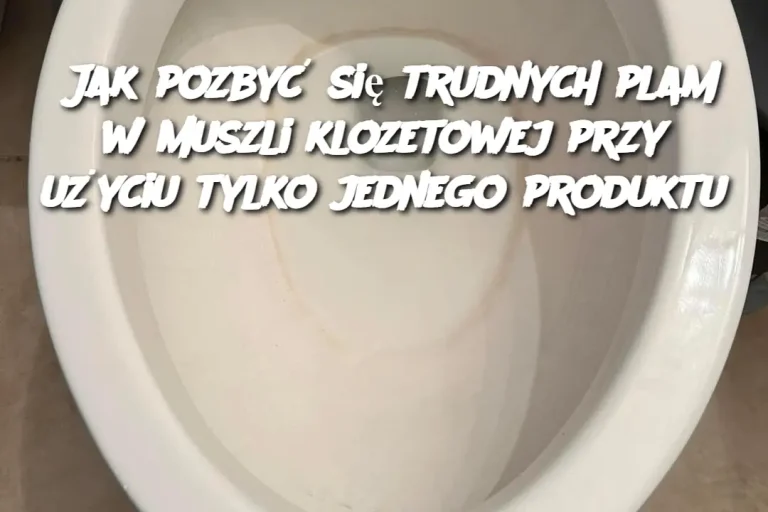 Jak pozbyć się trudnych plam w muszli klozetowej przy użyciu tylko jednego produktu