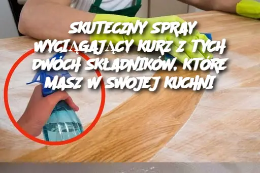 SKUTECZNY SPRAY WYCIĄGAJĄCY KURZ Z TYCH DWÓCH SKŁADNIKÓW, KTÓRE MASZ W SWOJEJ KUCHNI