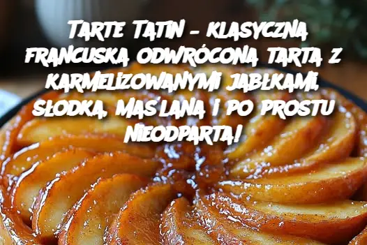 Tarte Tatin – klasyczna francuska odwrócona tarta z karmelizowanymi jabłkami, słodka, maślana i po prostu nieodparta!