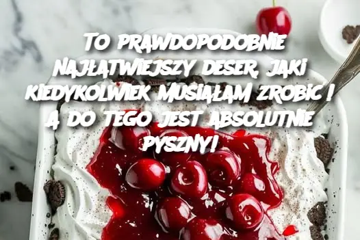 To prawdopodobnie najłatwiejszy deser, jaki kiedykolwiek musiałam zrobić! A do tego jest absolutnie pyszny!