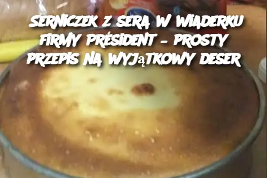 Serniczek z sera w wiaderku firmy Président – prosty przepis na wyjątkowy deser