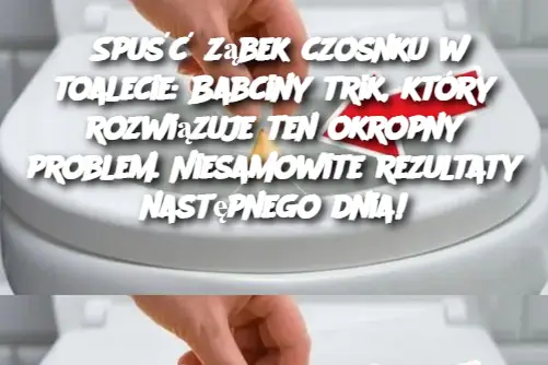 Spuść ząbek czosnku w toalecie: Babciny trik, który rozwiązuje ten okropny problem. Niesamowite rezultaty następnego dnia!