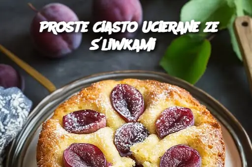 Proste Ciasto Ucierane ze Śliwkami