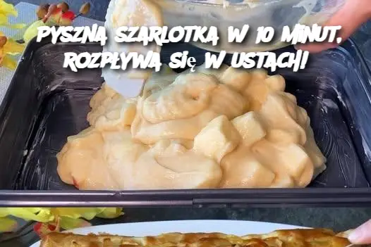 Pyszna szarlotka w 10 minut, rozpływa się w ustach!