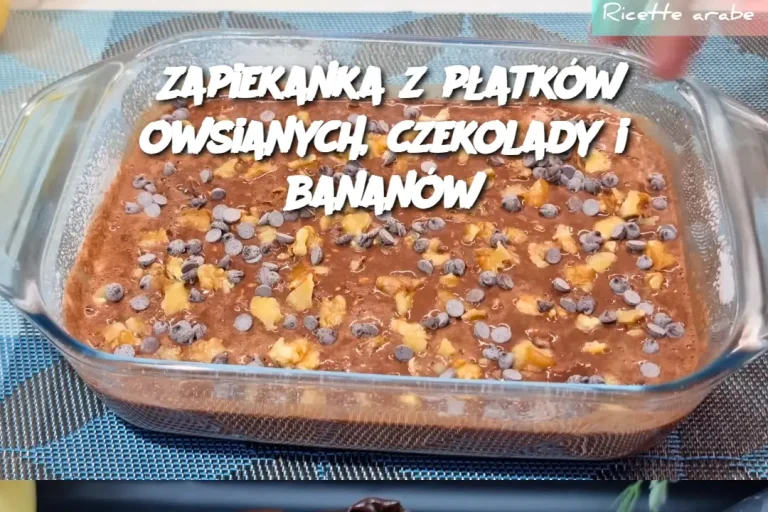 Zapiekanka z płatków owsianych, czekolady i bananów