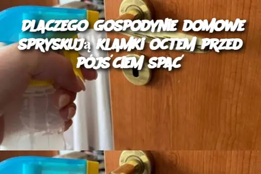 Dlaczego gospodynie domowe spryskują klamki octem przed pójściem spać