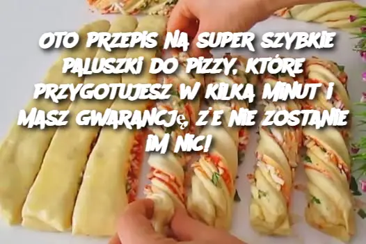 Oto przepis na super szybkie paluszki do pizzy, które przygotujesz w kilka minut i masz gwarancję, że nie zostanie im nic!