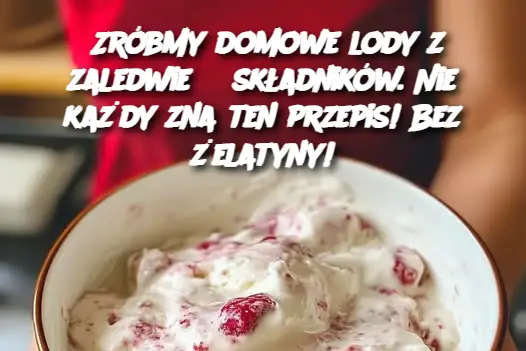 Zróbmy domowe lody z zaledwie 3 składników. Nie każdy zna ten przepis! Bez żelatyny!