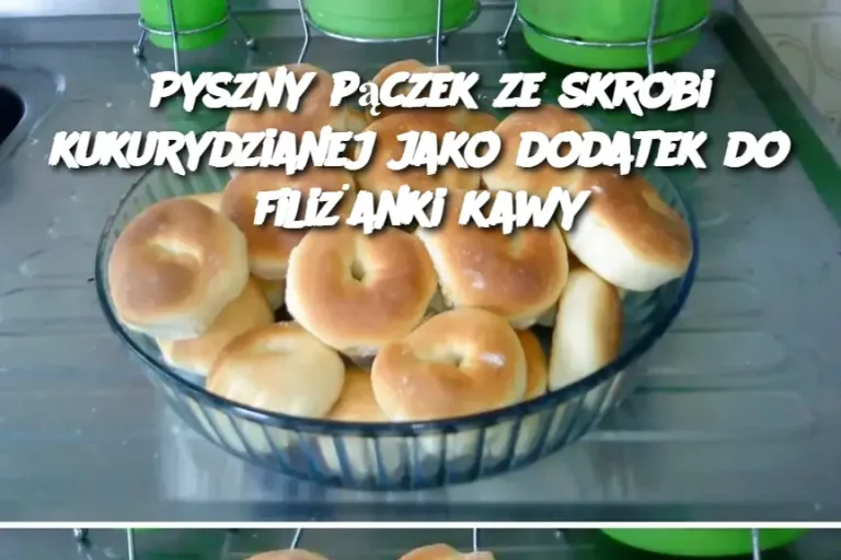 Pyszny pączek ze skrobi kukurydzianej jako dodatek do filiżanki kawy