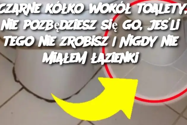 Czarne kółko wokół toalety, nie pozbędziesz się go, jeśli tego nie zrobisz | Nigdy nie miałem łazienki