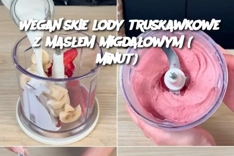 Wegańskie lody truskawkowe z masłem migdałowym (5 minut)