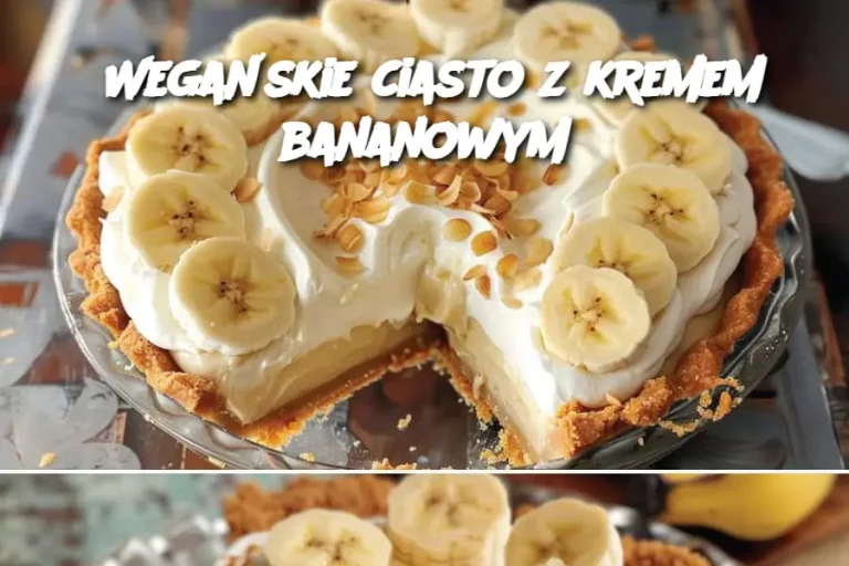 Wegańskie ciasto z kremem bananowym