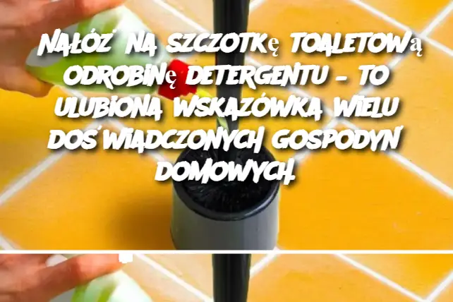 Nałóż na szczotkę toaletową odrobinę detergentu – to ulubiona wskazówka wielu doświadczonych gospodyń domowych.