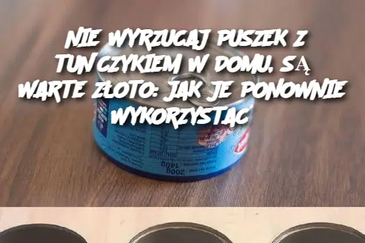 NIE WYRZUCAJ PUSZEK Z TUŃCZYKIEM W DOMU, SĄ WARTE ZŁOTO: JAK JE PONOWNIE WYKORZYSTAĆ