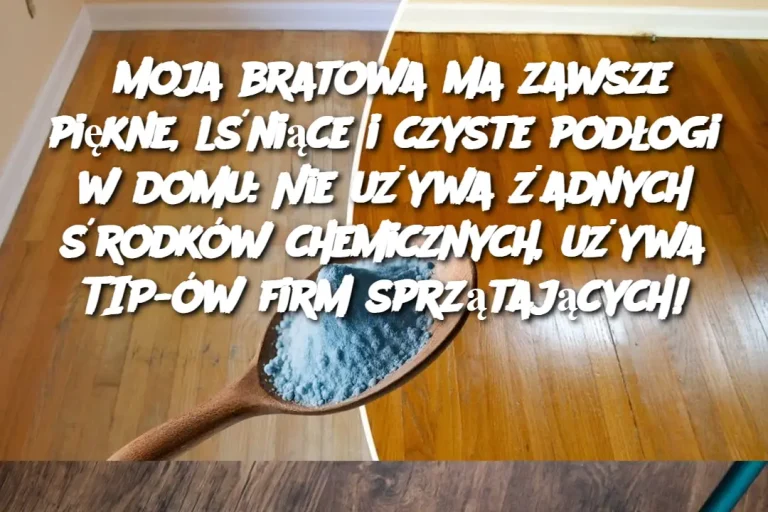 Moja bratowa ma zawsze piękne, lśniące i czyste podłogi w domu: Nie używa żadnych środków chemicznych, używa TIP-ów firm sprzątających!