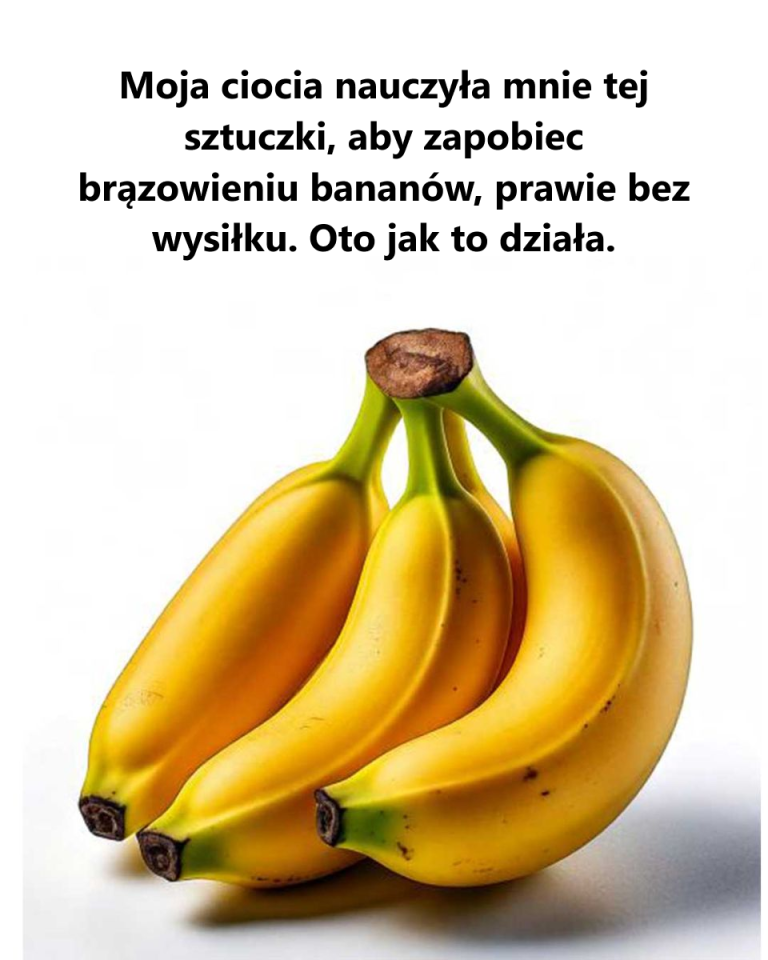 Moja ciocia nauczyła mnie tej sztuczki, aby zapobiec brązowieniu bananów, prawie bez wysiłku. Oto jak to działa.