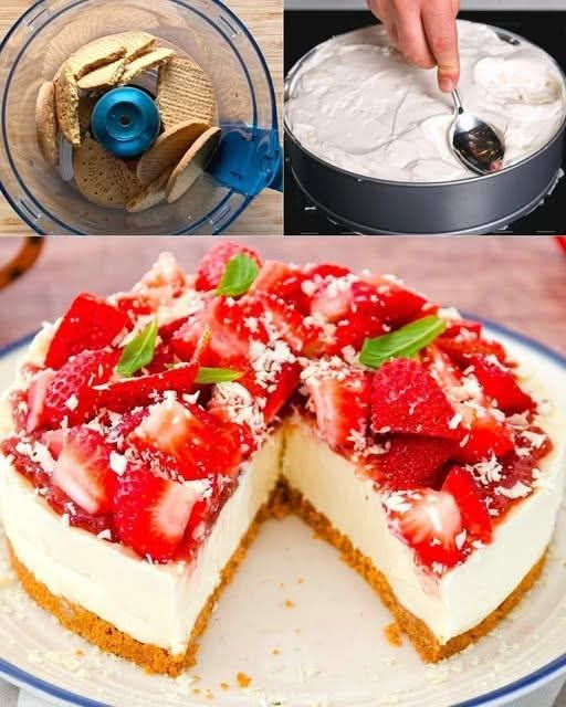 Cheesecake alle fragole senza cottura: la ricetta semplice per un dessert dolce ma aspro