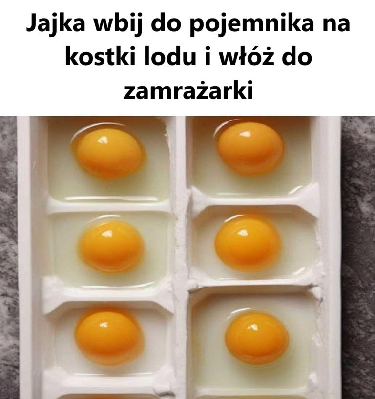 Wbij jajka do foremki na kostki lodu i włóż do zamrażarki. Oto dlaczego