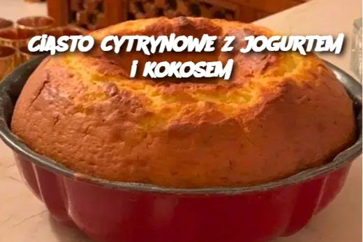 Ciasto cytrynowe z jogurtem i kokosem