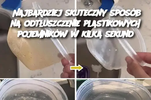 Najbardziej skuteczny sposób na odtłuszczenie plastikowych pojemników w kilka sekund