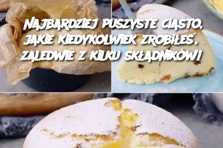 Najbardziej puszyste ciasto, jakie kiedykolwiek zrobiłeś, zaledwie z kilku składników!