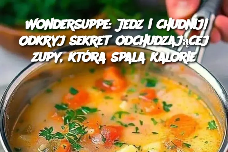 Wondersuppe: Jedz i chudnij! Odkryj sekret odchudzającej zupy, która spala kalorie