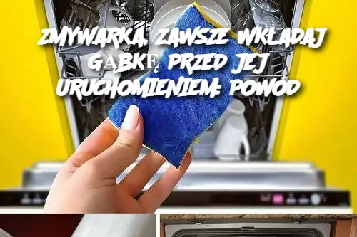 ZMYWARKA, ZAWSZE WKŁADAJ GĄBKĘ PRZED JEJ URUCHOMIENIEM: POWÓD