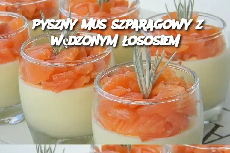 Pyszny mus szparagowy z wędzonym łososiem