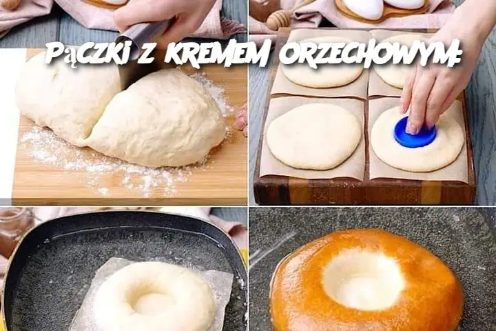 Pączki z kremem orzechowym: