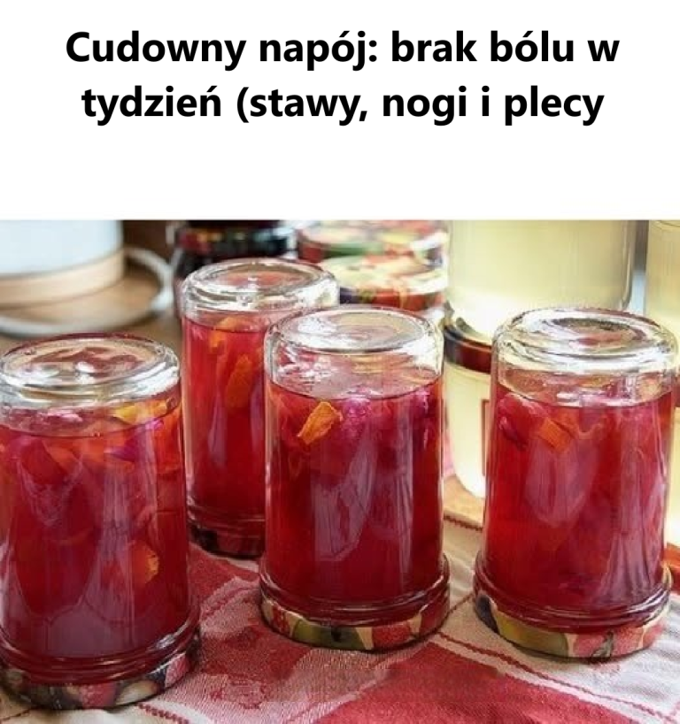 Cudowny napój: brak bólu w tydzień (stawy, nogi i plecy)