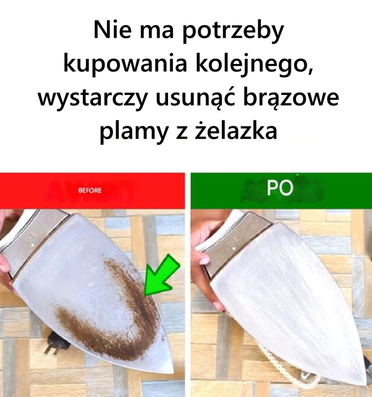 Jak usunąć brązowe plamy z żelazka?